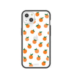 Clear Oranges iPhone 13 Case With Black Ridge
