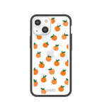 Clear Oranges iPhone 13 Mini Case With Black Ridge