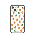 Clear Oranges iPhone 14 Case With Black Ridge