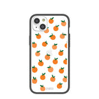 Clear Oranges iPhone 14 Plus Case With Black Ridge