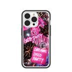 Clear Party Time iPhone 13 Pro Case With Black Ridge