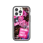 Clear Party Time iPhone 14 Pro Case With Black Ridge