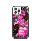 Clear Party Time iPhone 14 Pro Max Case With Black Ridge