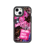 Clear Party Time iPhone 15 Case With Black Ridge