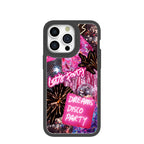 Clear Party Time iPhone 15 Pro Max Case With Black Ridge