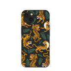 Black Playful Tigers iPhone 13 Case
