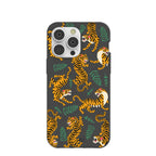 Black Playful Tigers iPhone 14 Pro Max Case