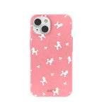 Bubblegum Pink Poodle and Bows iPhone 14 Case