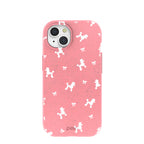 Bubblegum Pink Poodle and Bows iPhone 15 Case
