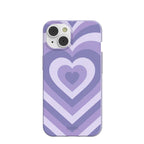 Lavender Power Hearts iPhone 14 Case