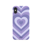 Lavender Power Hearts iPhone X Case
