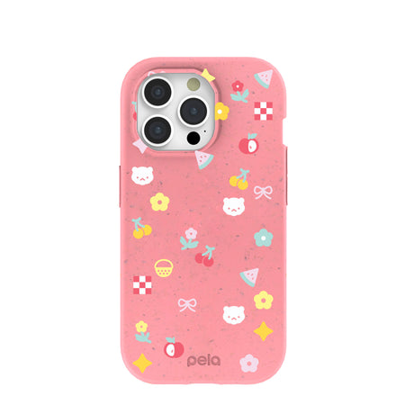 Bubblegum Pink Pretty Picnic iPhone 15 Pro Case – Pela Case