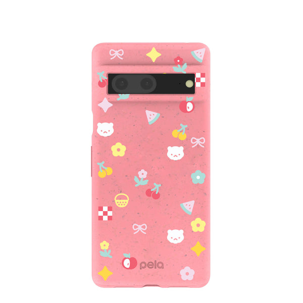 Bubblegum Pink Pretty Picnic Google Pixel 7 Case – Pela Case