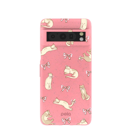 Bubblegum Pink Purrfection Google Pixel 8 Pro Case – Pela Case