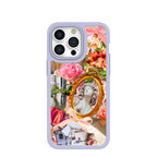 Clear Romanticized iPhone 15 Pro Max Case With Lavender Ridge