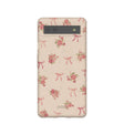 Coque Google Pixel 6a motif coquillages, roses et nœuds