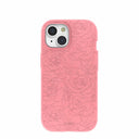 Coque iPhone 15 Rosettes rose bonbon