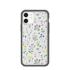 Clear Shadow Blooms iPhone 12 Mini Case With Black Ridge