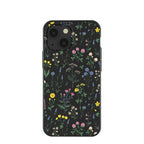 Black Shadow Blooms iPhone 13 Mini Case