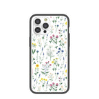 Clear Shadow Blooms iPhone 14 Pro Max Case With Black Ridge