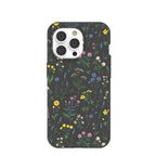 Black Shadow Blooms iPhone 14 Pro Case