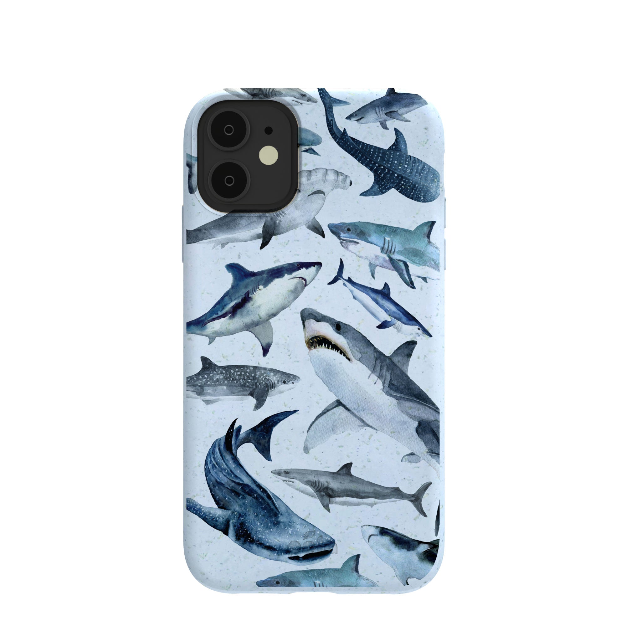 Powder Blue Sharks iPhone 11 Case Pela Case