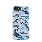Powder Blue Sharks iPhone 6/6s/7/8/SE Case