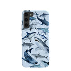 Powder Blue Sharks Samsung Galaxy S22+(Plus) Case