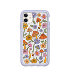 Clear Shrooms and Blooms iPhone 11 Case With Lavender Ridge