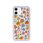 Clear Shrooms and Blooms iPhone 12/ iPhone 12 Pro Case With Lavender Ridge