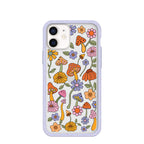 Clear Shrooms and Blooms iPhone 12 Mini Case With Lavender Ridge