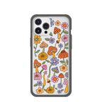 Clear Shrooms and Blooms iPhone 12 Pro Max Case With Black Ridge
