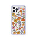 Coque transparente pour iPhone 12 Pro Max avec motif Champignons et Fleurs et Lavender Ridge