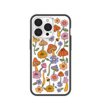 Clear Shrooms and Blooms iPhone 13 Pro Case With Black Ridge