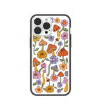 Clear Shrooms and Blooms iPhone 13 Pro Max Case With Black Ridge