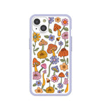 Clear Shrooms and Blooms iPhone 14 Case With Lavender Ridge