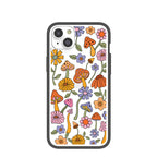 Clear Shrooms and Blooms iPhone 14 Plus Case With Black Ridge