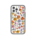 Clear Shrooms and Blooms iPhone 14 Pro Max Case With Black Ridge