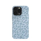 Powder Blue Sky Leopard iPhone 13 Pro Case
