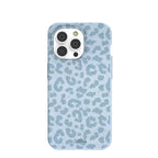 Powder Blue Sky Leopard iPhone 14 Pro Case