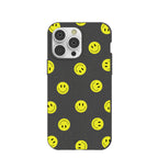 Black Smiley iPhone 14 Pro Max Case