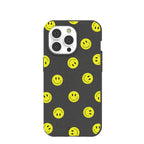 Black Smiley iPhone 14 Pro Case