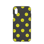 Black Smiley iPhone X Case