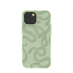 Sage Green Snaky iPhone 13 Mini Case