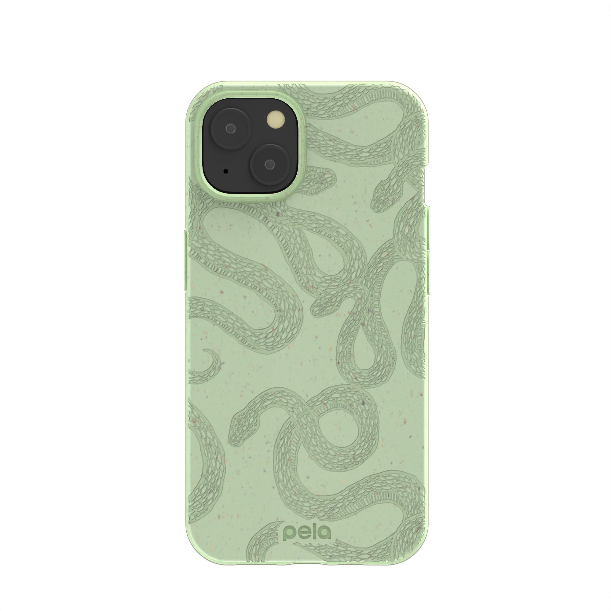 Sage Green Snaky iPhone 13 Case Pela Case