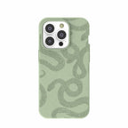 Sage Green Snaky iPhone 14 Pro Case