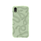 Sage Green Snaky iPhone XR Case