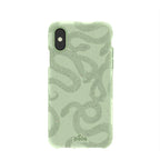 Sage Green Snaky iPhone X Case