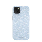 Powder Blue Snowy Mountains iPhone 13 Case