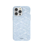 Powder Blue Snowy Mountains iPhone 14 Pro Max Case